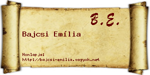 Bajcsi Emília névjegykártya
