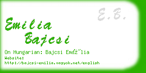 emilia bajcsi business card